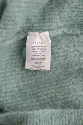 Cardigan Sézane Vert en Laine