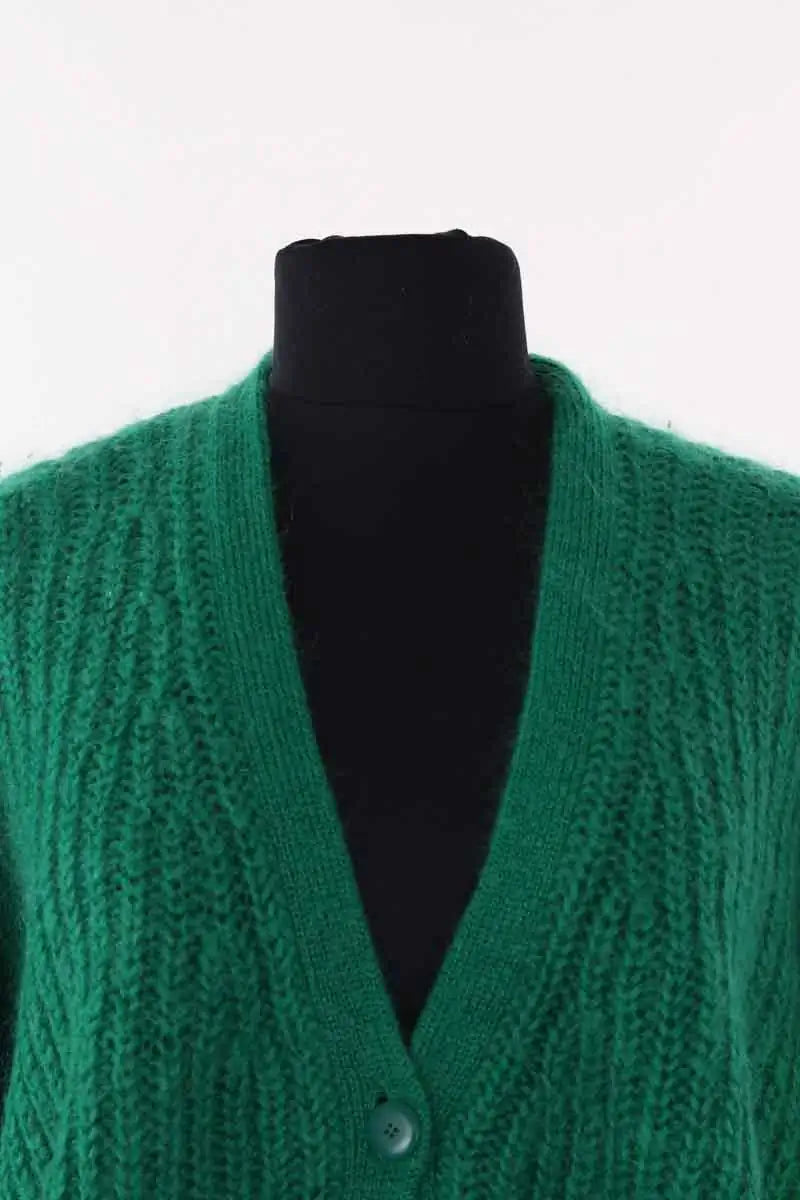Cardigan Sézane Vert en Synthétique