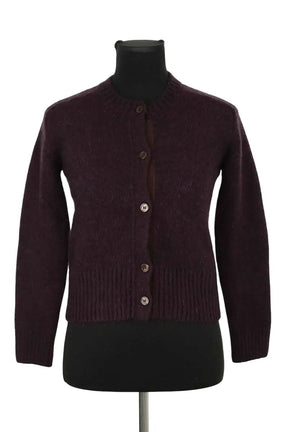Cardigan Soeur Bordeaux en Laine, taille S - Seconde Main