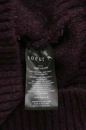 Cardigan Soeur Bordeaux en Laine
