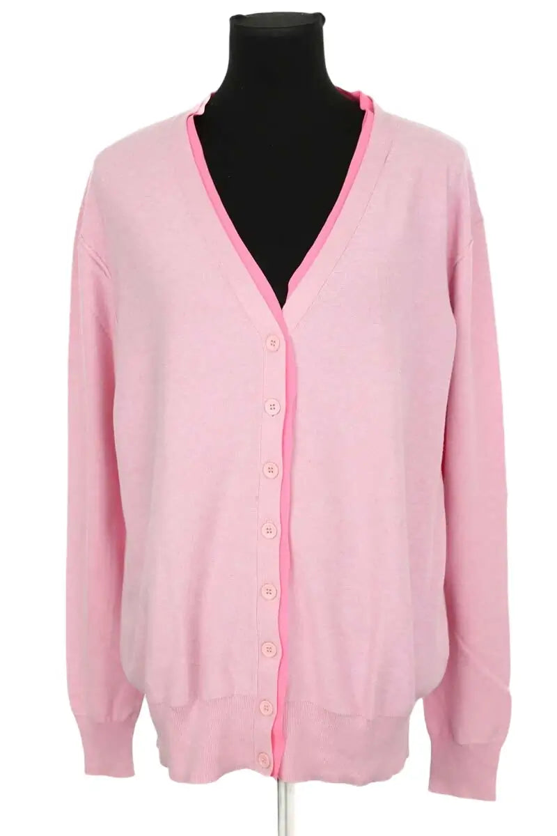 Cardigan Sonia Rykiel Rose en Coton, taille M - Seconde Main