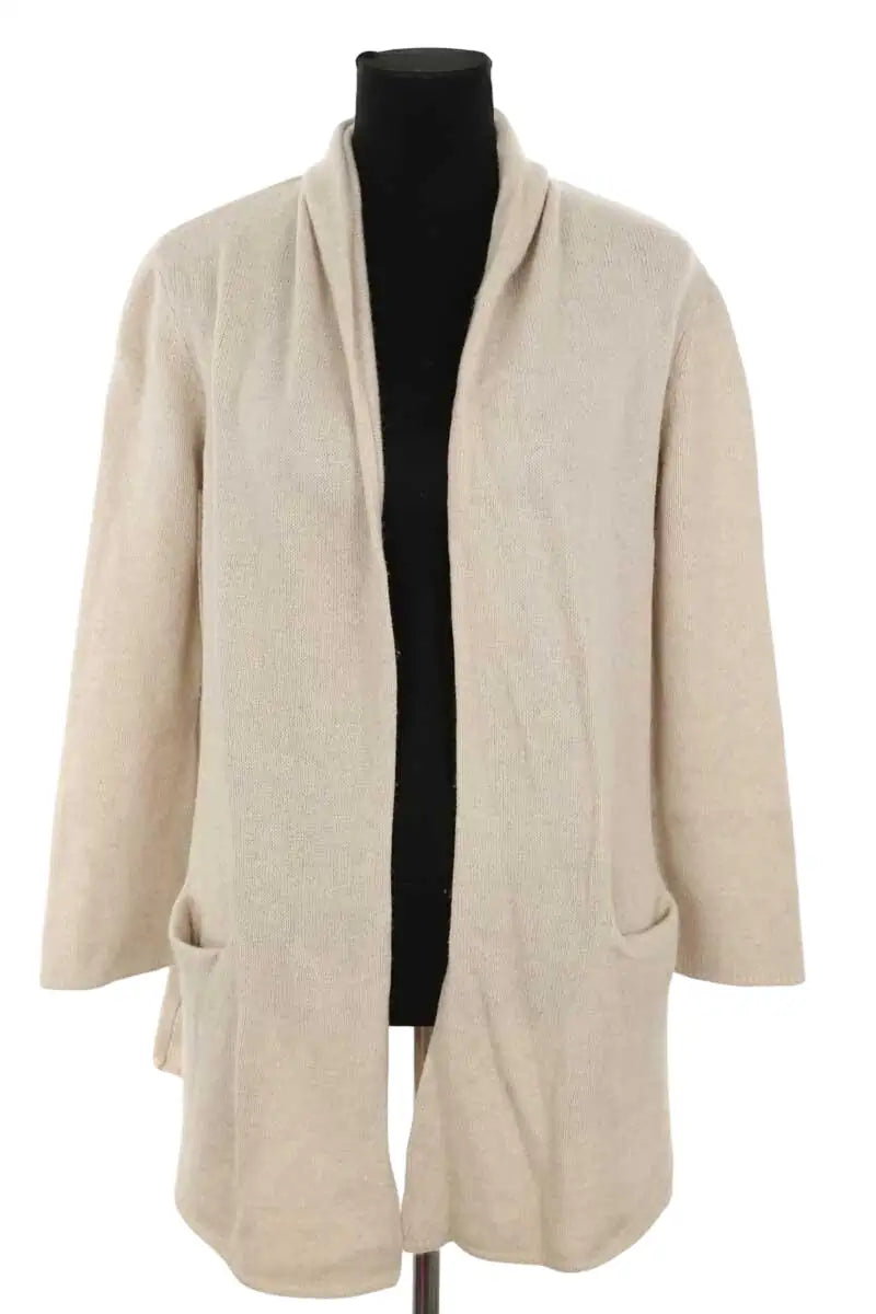 Cardigan The Kooples Ecru en Cachemire, taille S - Seconde Main