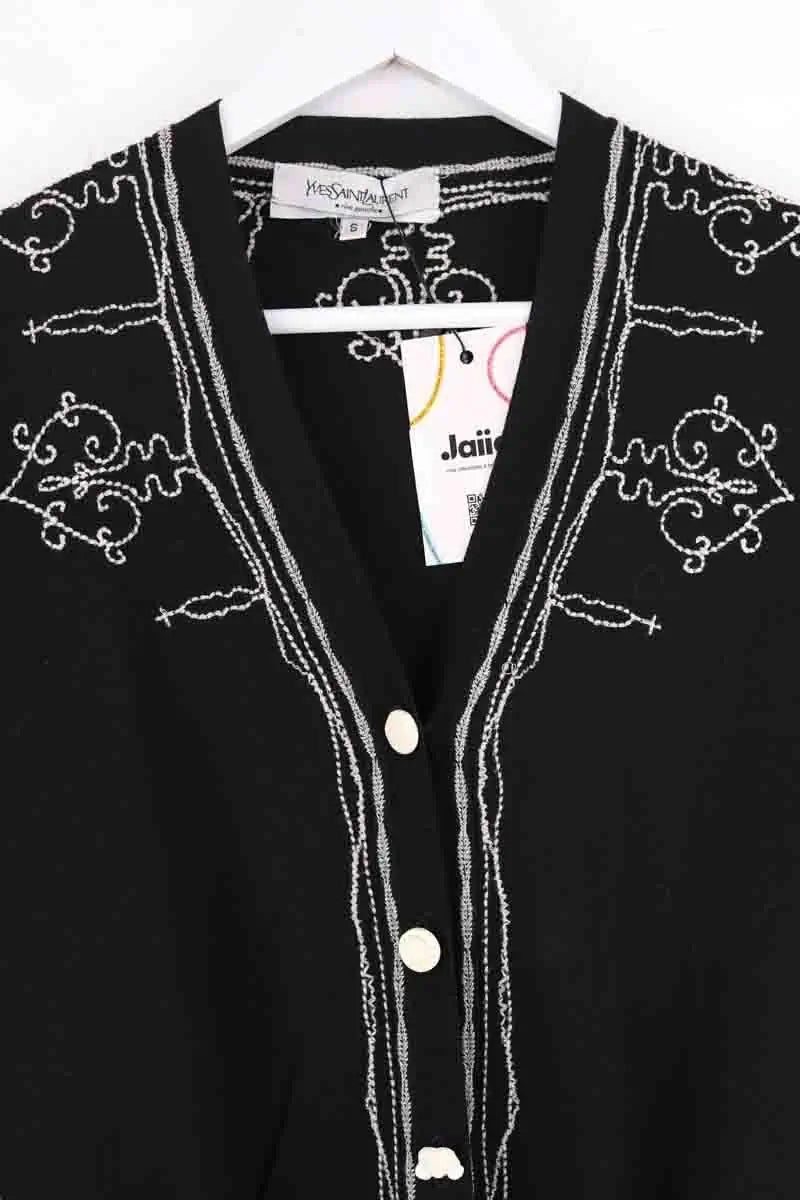 Cardigan Yves Saint Laurent Noir en Laine