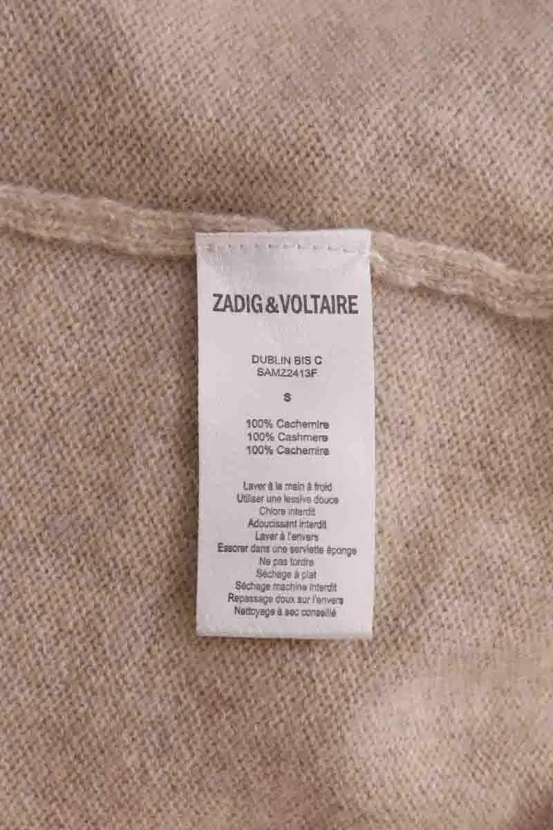 Cardigan Zadig & Voltaire Beige en Cachemire