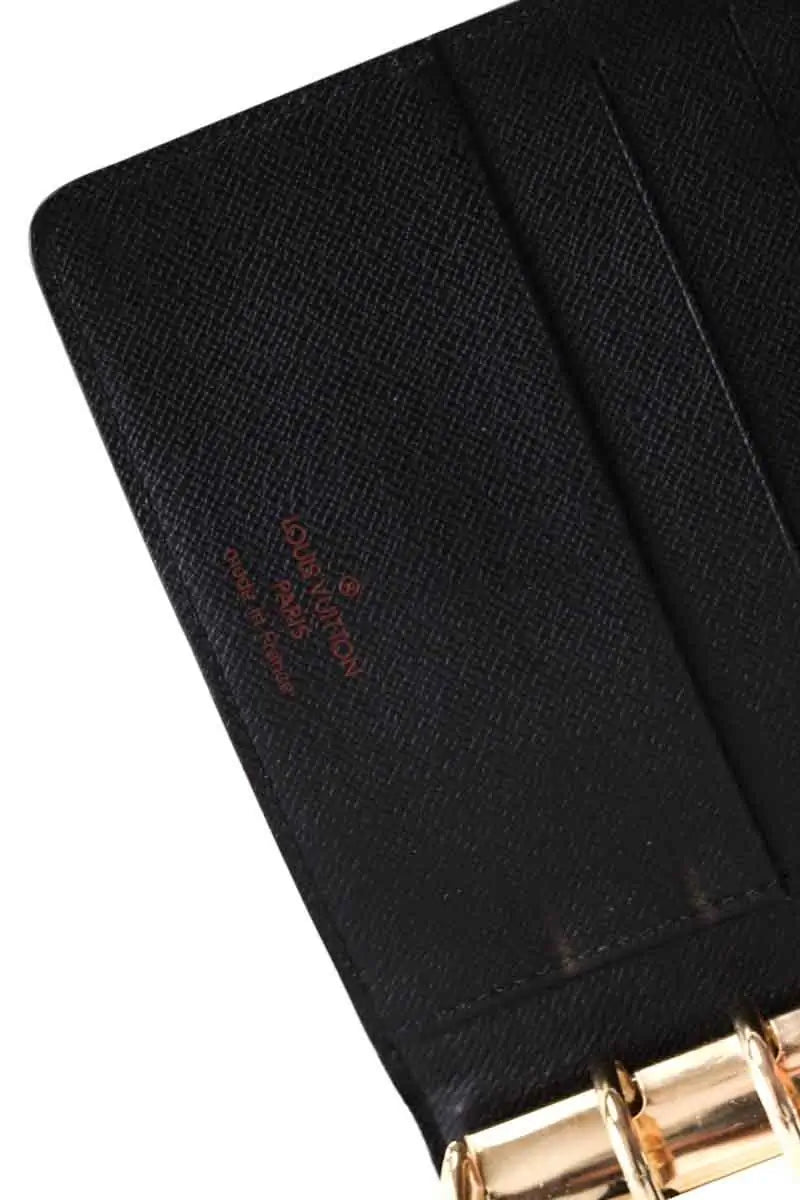 Carnet Louis Vuitton Black taiga leather Noir en 
