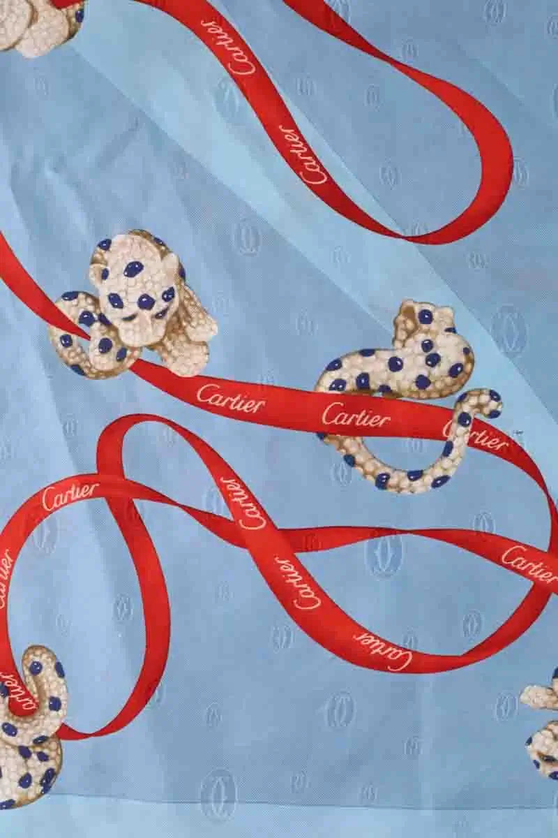 Carré Cartier Bleu en Soie