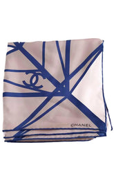 Carré Chanel Beige en Soie - Seconde Main
