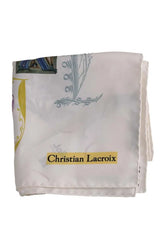 Carré Christian Lacroix Blanc en Soie - Seconde Main