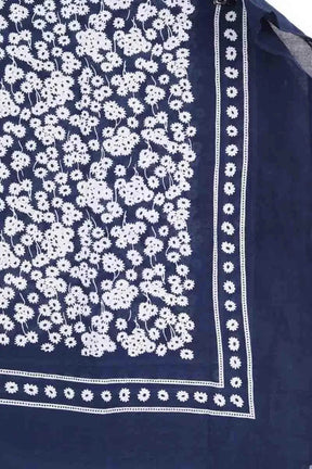 Carré Des Petits Hauts Omelana Bleu en Coton