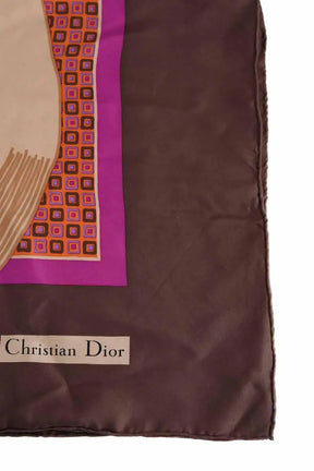 Carré Dior Marron en Soie