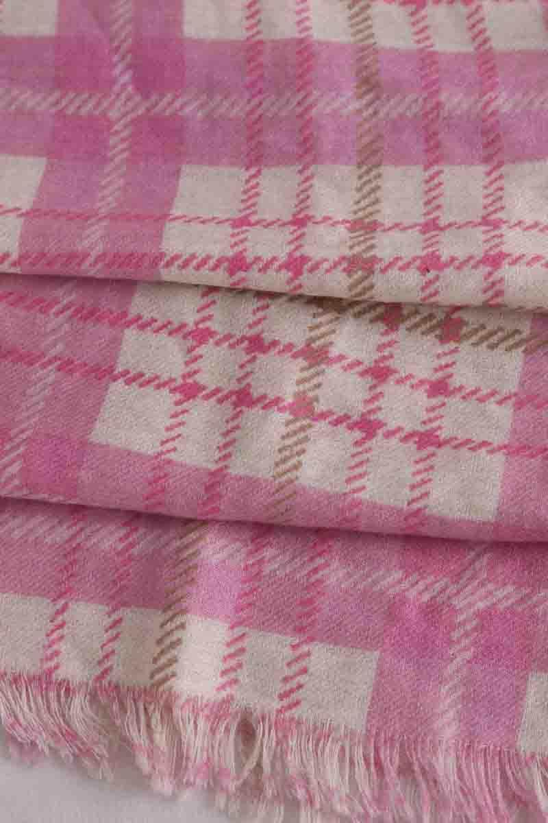 Carré Eric Bompard Rose en Cachemire