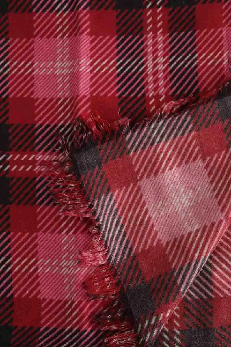 Carré Eric Bompard Rouge en Cachemire