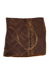 Carré Fendi Marron en Soie - Seconde Main