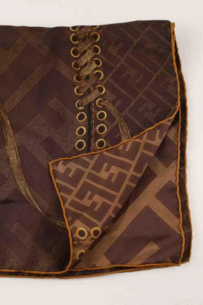 Carré Fendi Marron en Soie