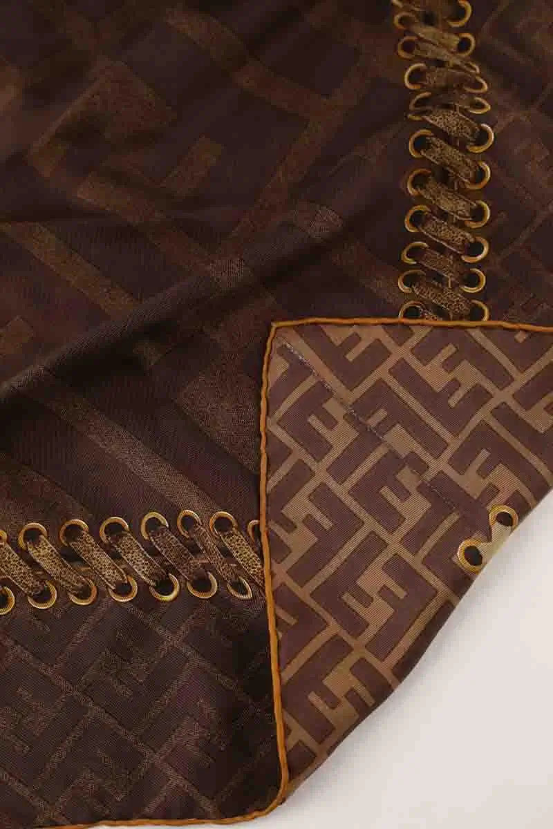 Carré Fendi Marron en Soie