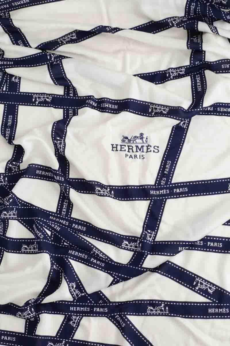 Carré Hermès Blanc en Soie