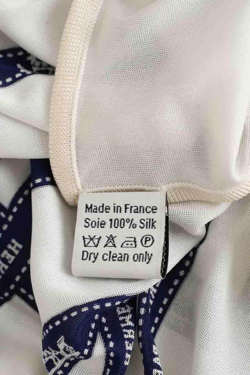 Carré Hermès Blanc en Soie