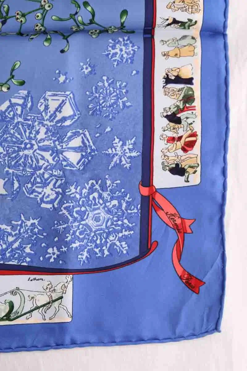 Carré Hermès Bleu en Soie