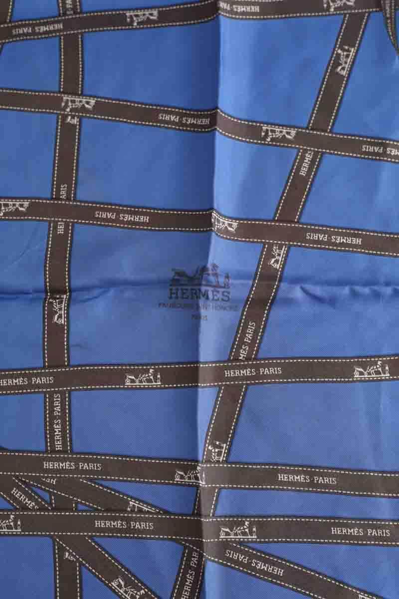 Carré Hermès Bleu en Soie