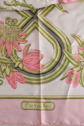 Carré Hermès Caraibes  Rose en Soie