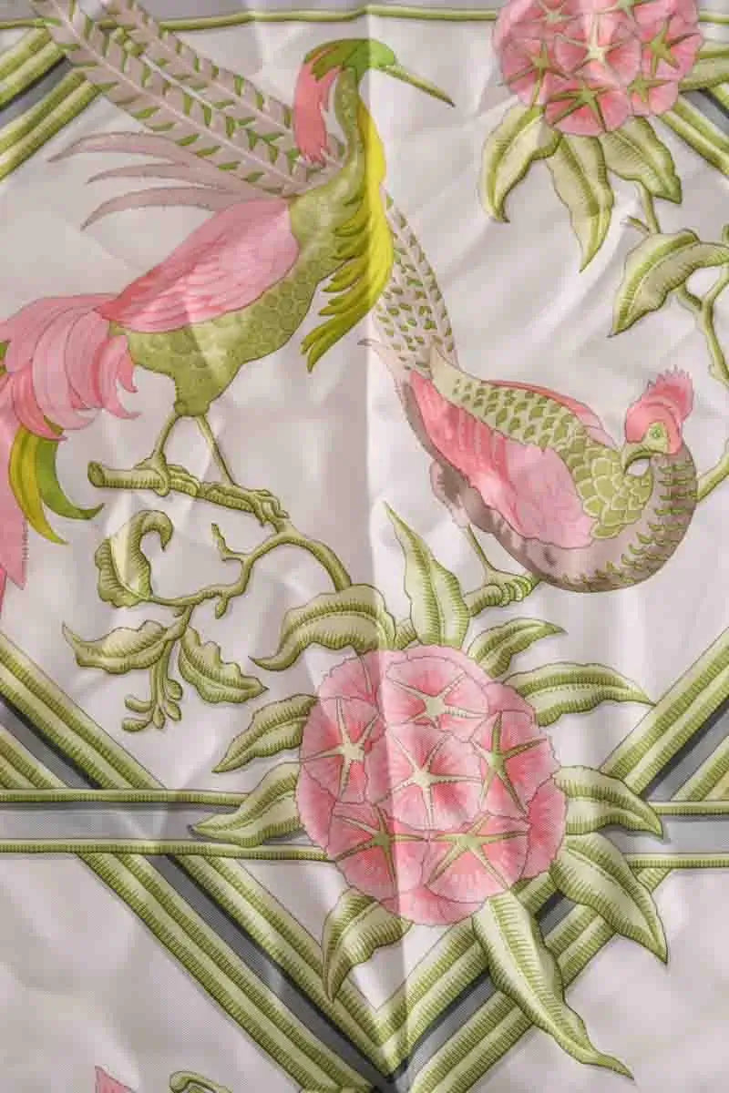 Carré Hermès Caraibes  Rose en Soie
