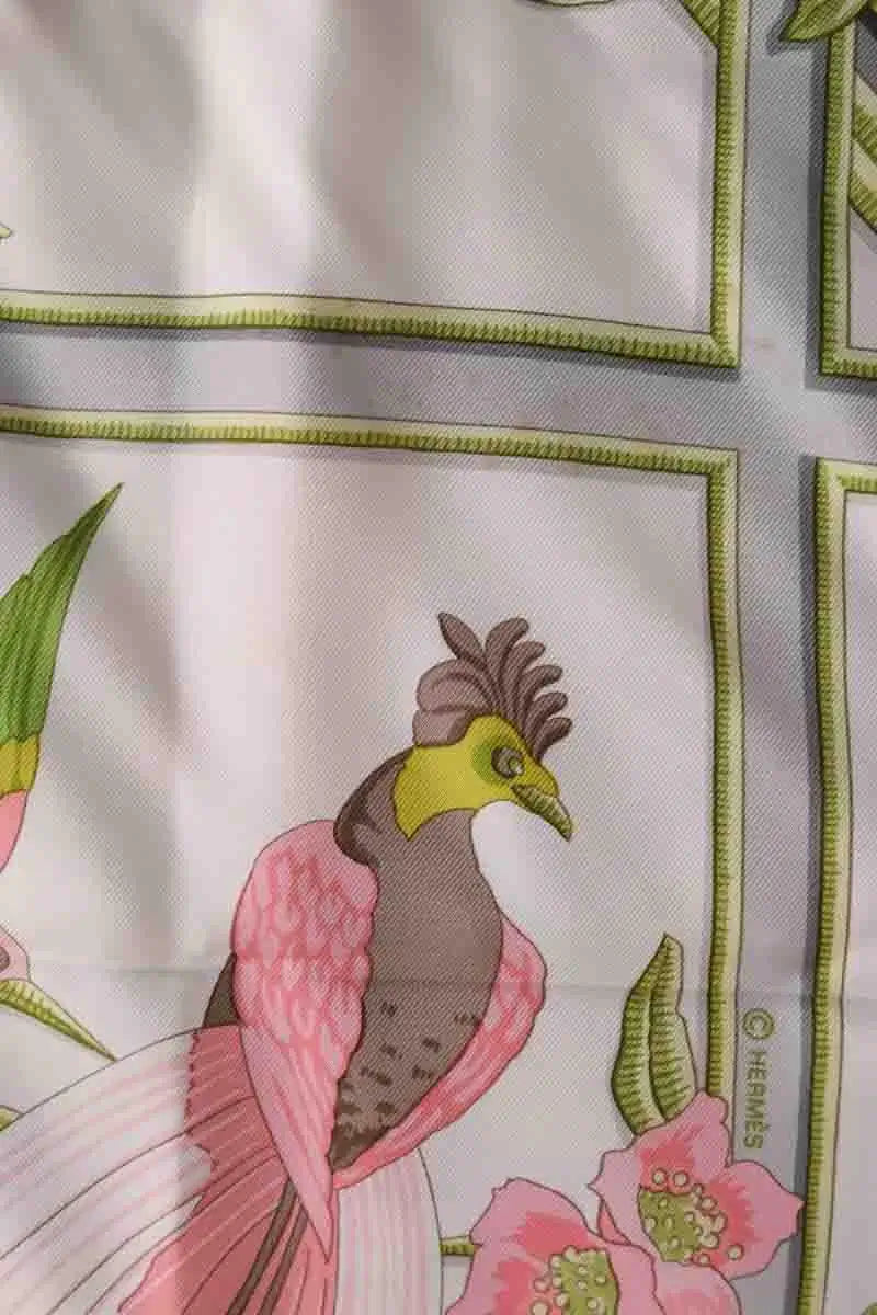 Carré Hermès Caraibes  Rose en Soie