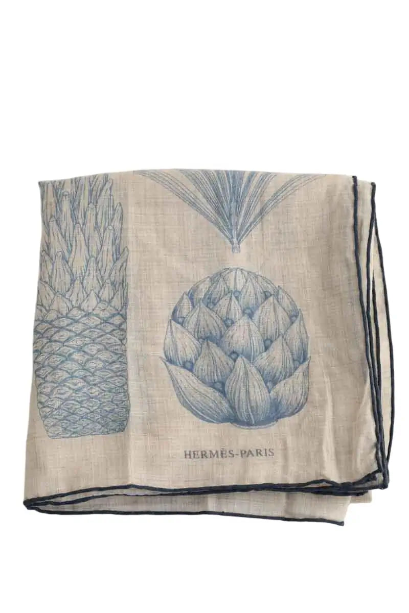 Carré Hermès Gris en Cachemire - Seconde Main