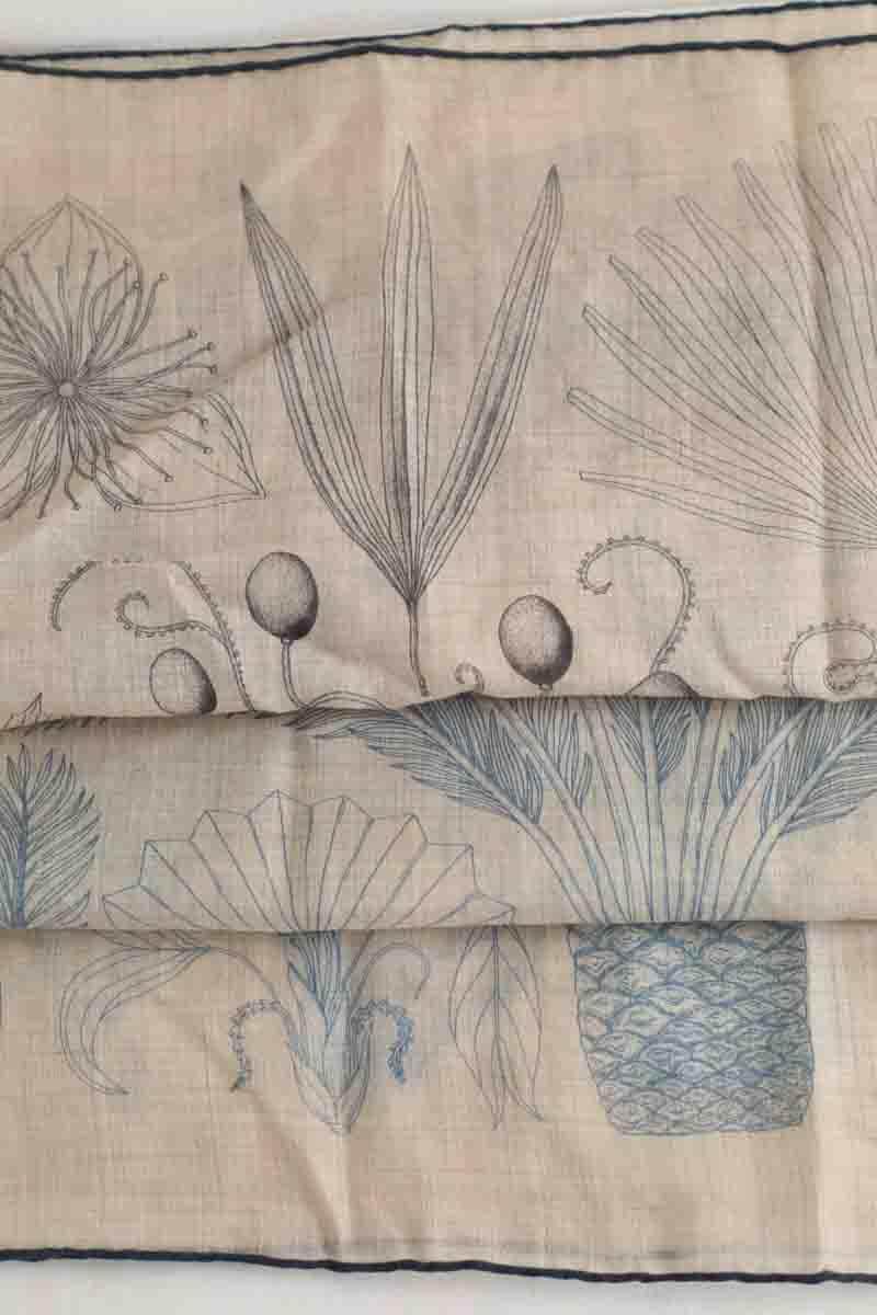 Carré Hermès Gris en Cachemire