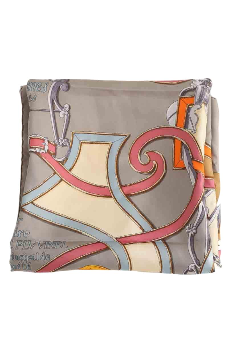 Carré Hermès Gris en Soie - Seconde Main