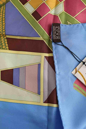Carré Hermès L'Art Indien Des Plaines Multicolore en Soie