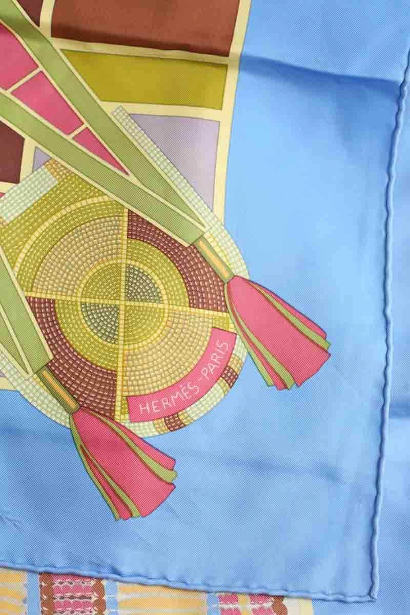 Carré Hermès L'Art Indien Des Plaines Multicolore en Soie