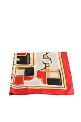 Carré Hermès Les Coupes de F.de la Perriere Rouge en Soie - Seconde Main
