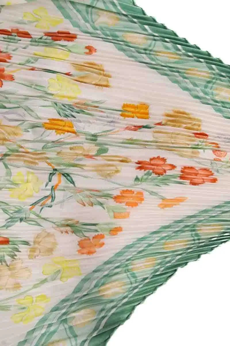 Carré Hermès Oeillets sauvages  Turquoise en Soie