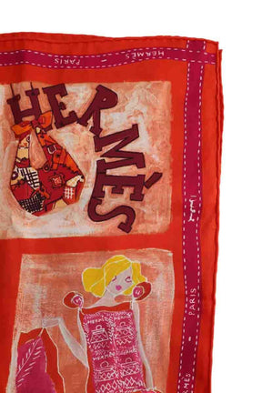 Carré Hermès Rouge en Soie