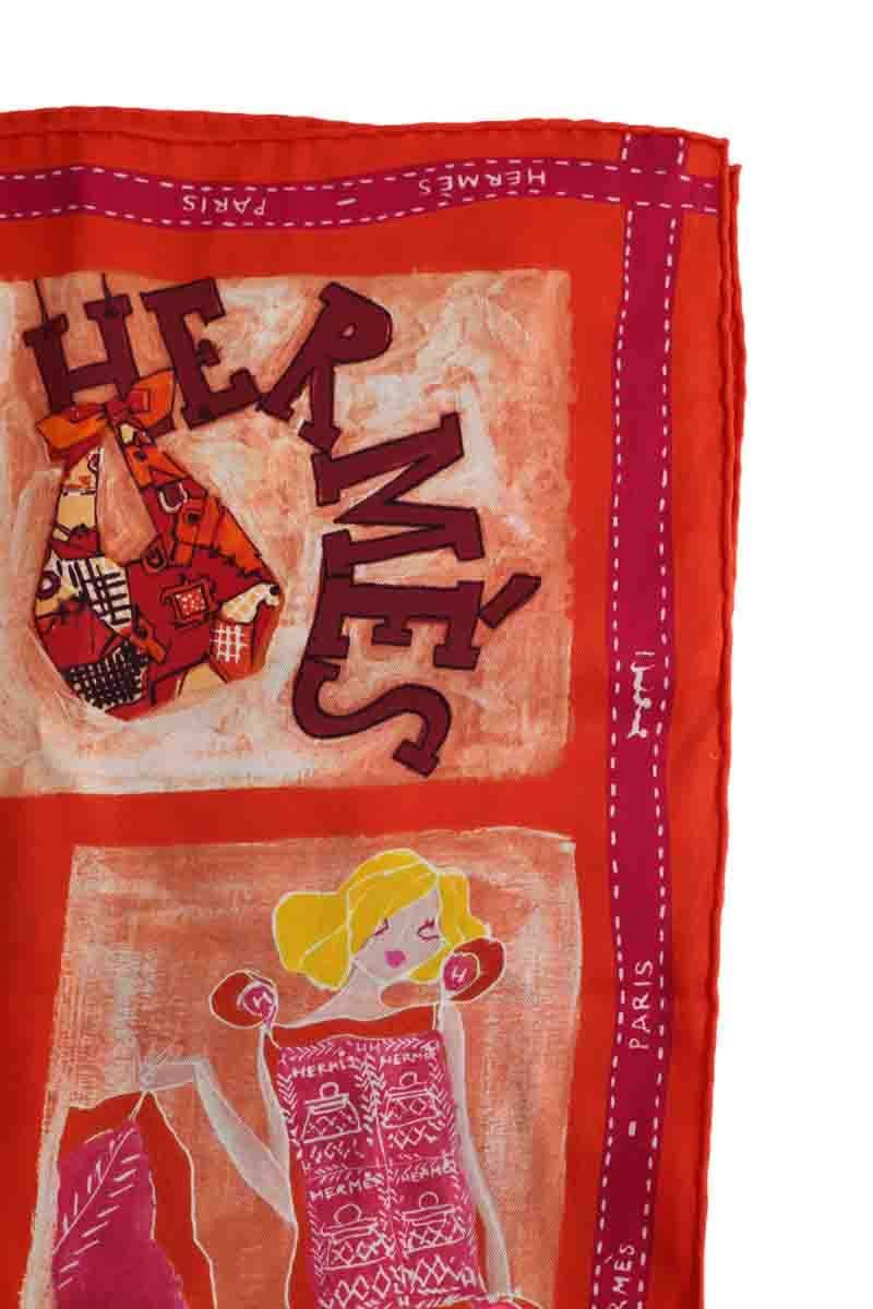 Carré Hermès Rouge en Soie