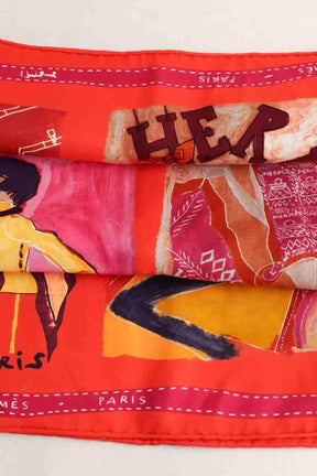 Carré Hermès Rouge en Soie