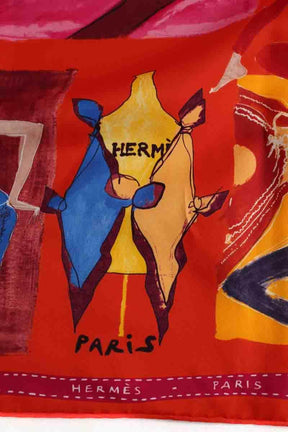 Carré Hermès Rouge en Soie