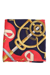 Carré Hermès Rouge en Soie - Seconde Main