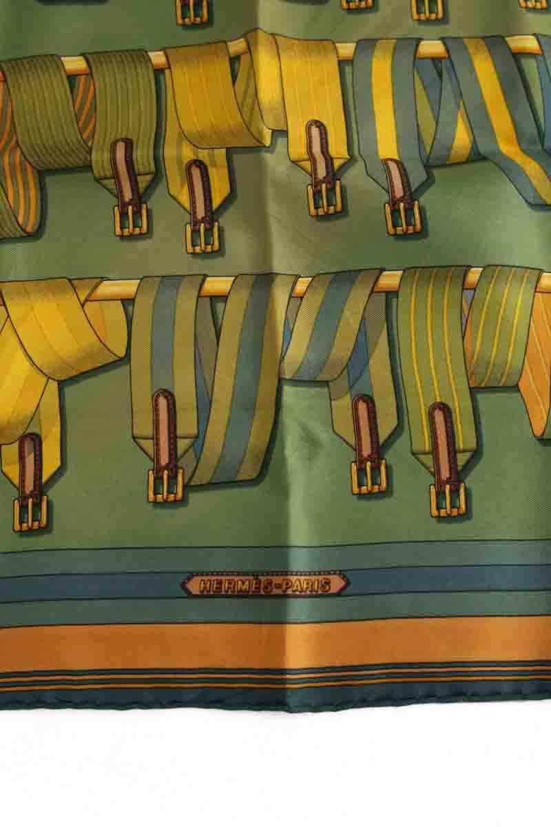 Carré Hermès Vert en Soie