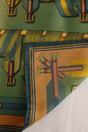 Carré Hermès Vert en Soie