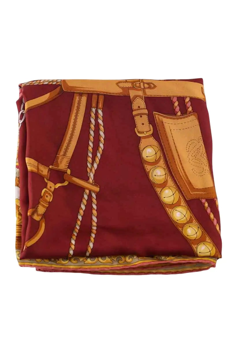 Carré Loewe Marron en Soie - Seconde Main