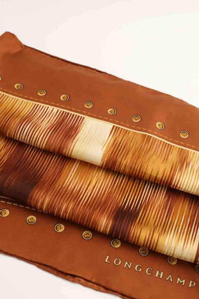 Carré Longchamp Marron en Soie