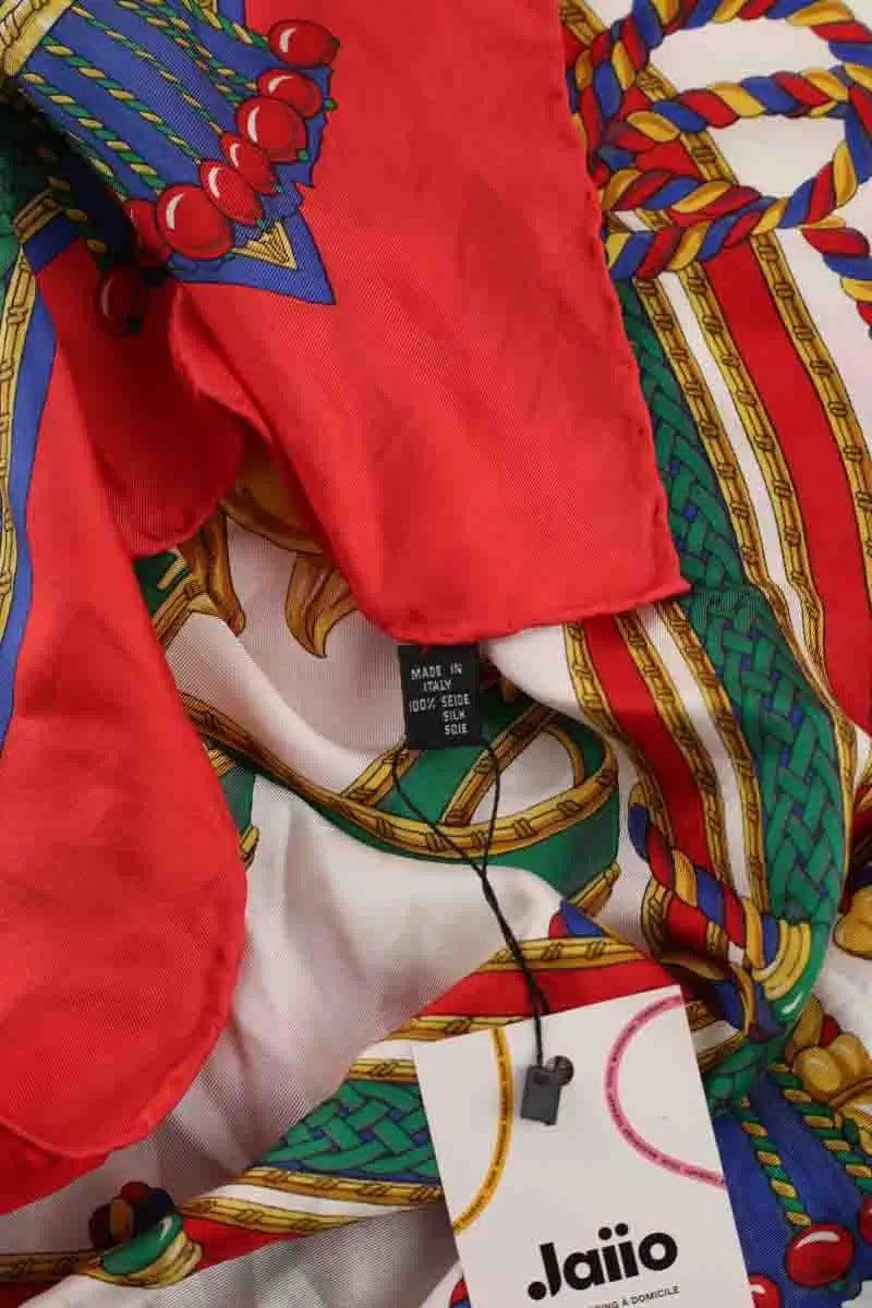 Carré Longchamp Multicolore en Soie