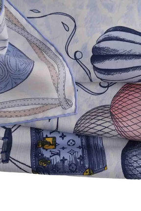 Carré Louis Vuitton Bleu en Soie