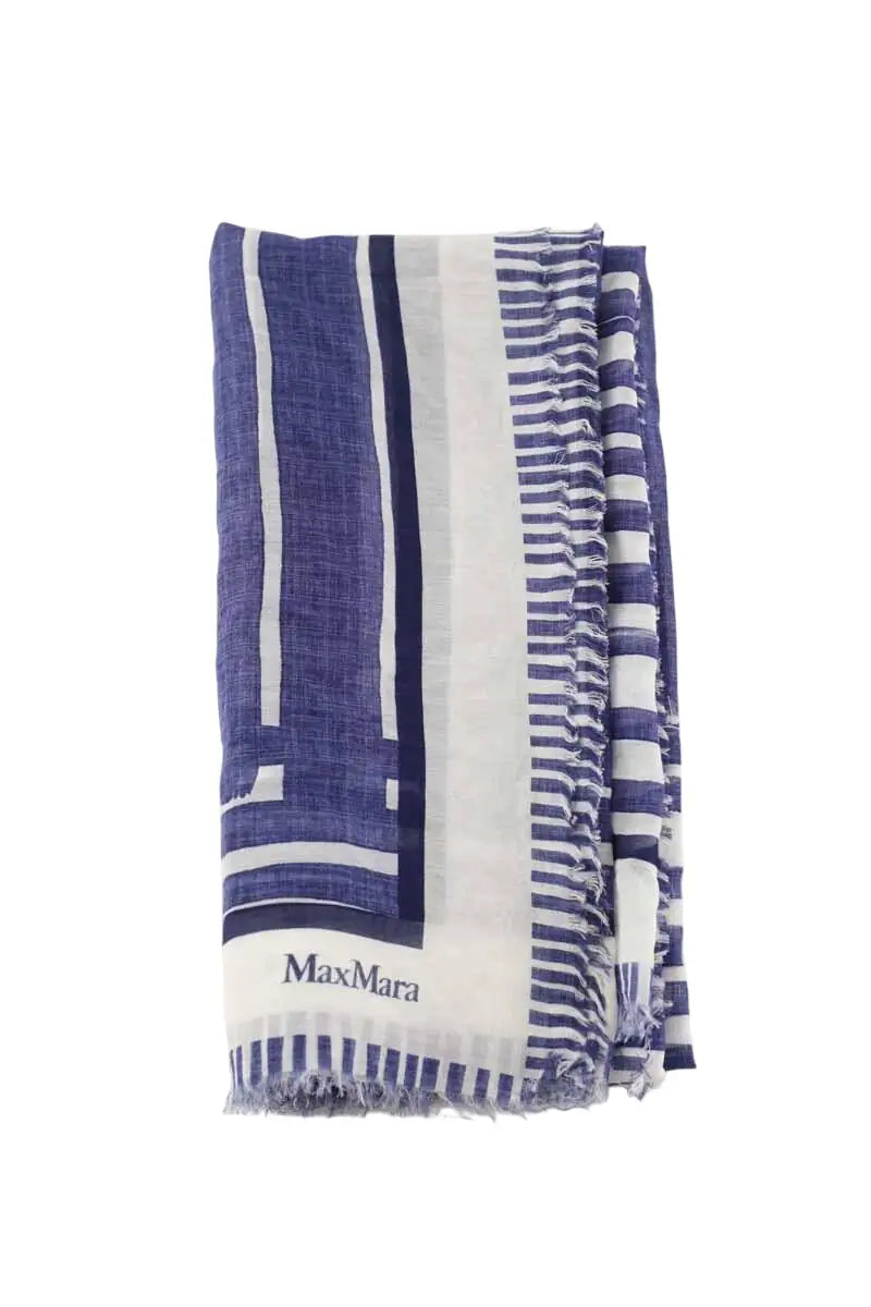 Carré Max Mara Bleu en Coton - Seconde Main