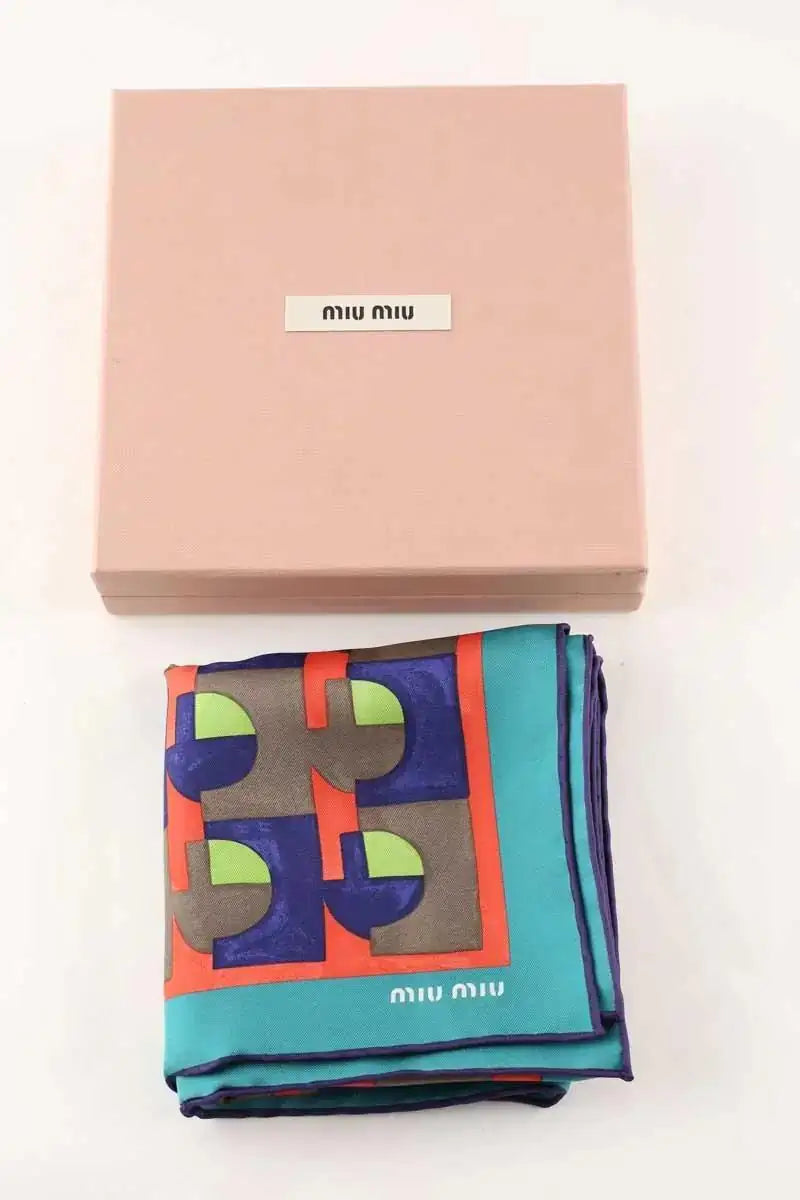 Carré Miu Miu Multicolore en Soie