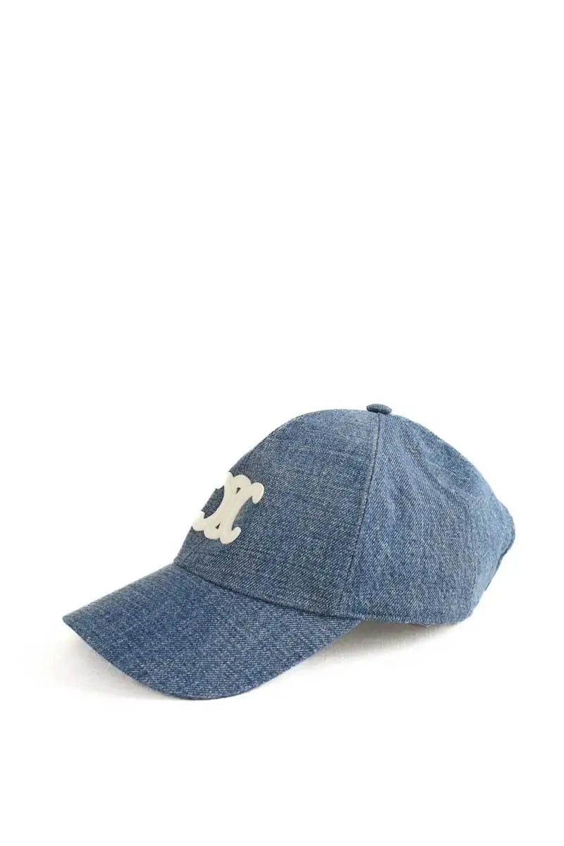 Casquette Celine Bleu en Coton