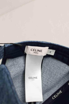 Casquette Celine Bleu en Coton