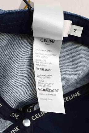 Casquette Celine Bleu en Coton