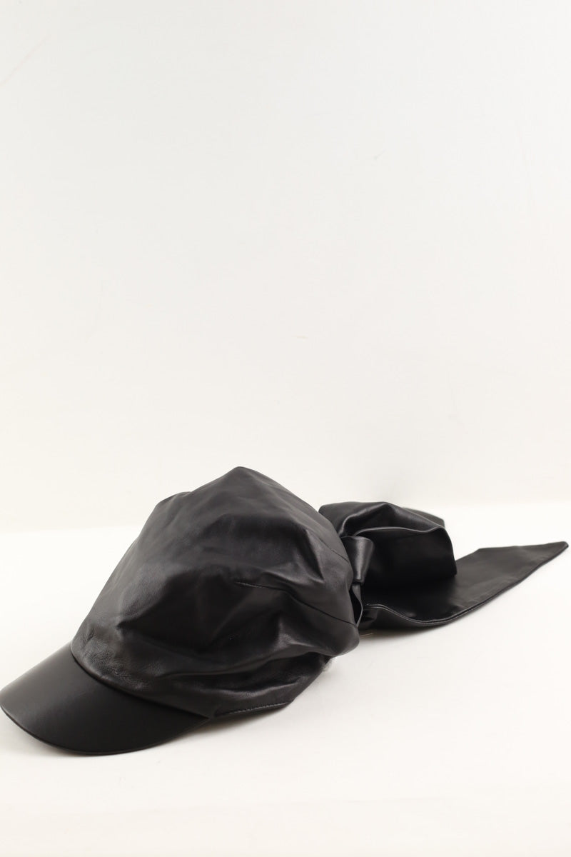 Casquette Polène Noir en Cuir